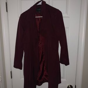 Maroon Banana Republic trench